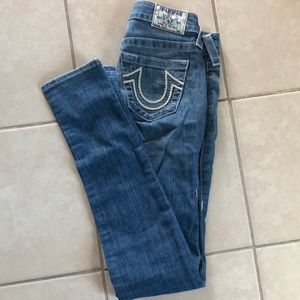 True religion size 24 low rise straight/ skinny